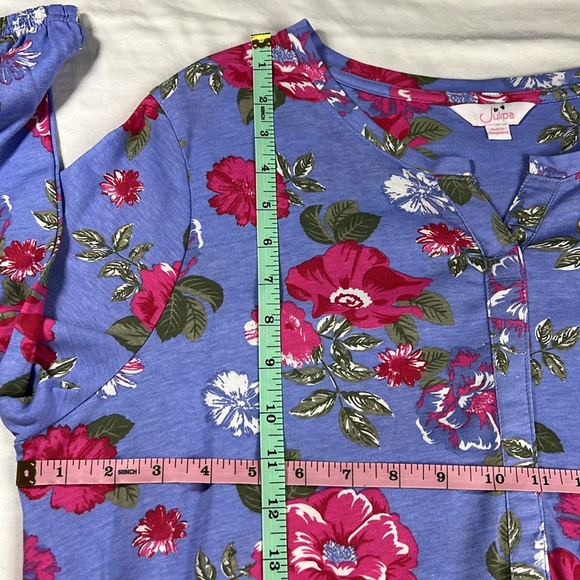 Julipa L/XL Purple Floral Blouse - Picture 11 of 13